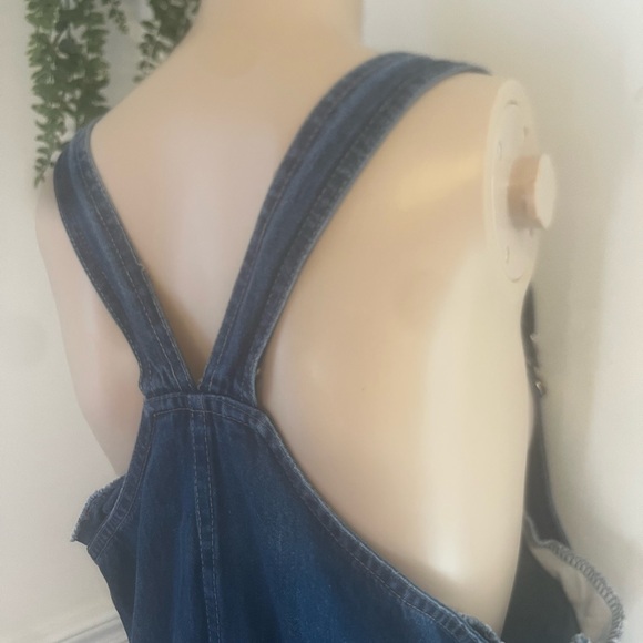Vintage 80s Dreams denim bib Overalls Size Med so cute! - Picture 12 of 12